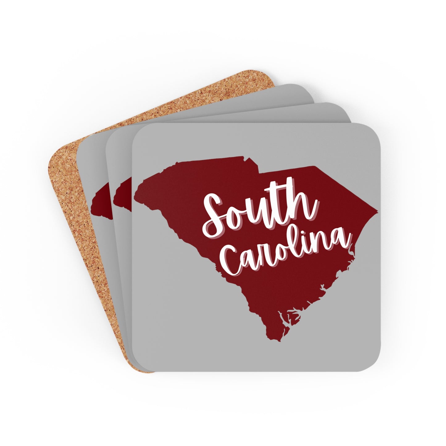 Garnet & Gray South Carolina Coaster Set