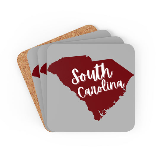 Garnet & Gray South Carolina Coaster Set