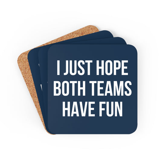 Blue Navy Both Teams Coaster Set