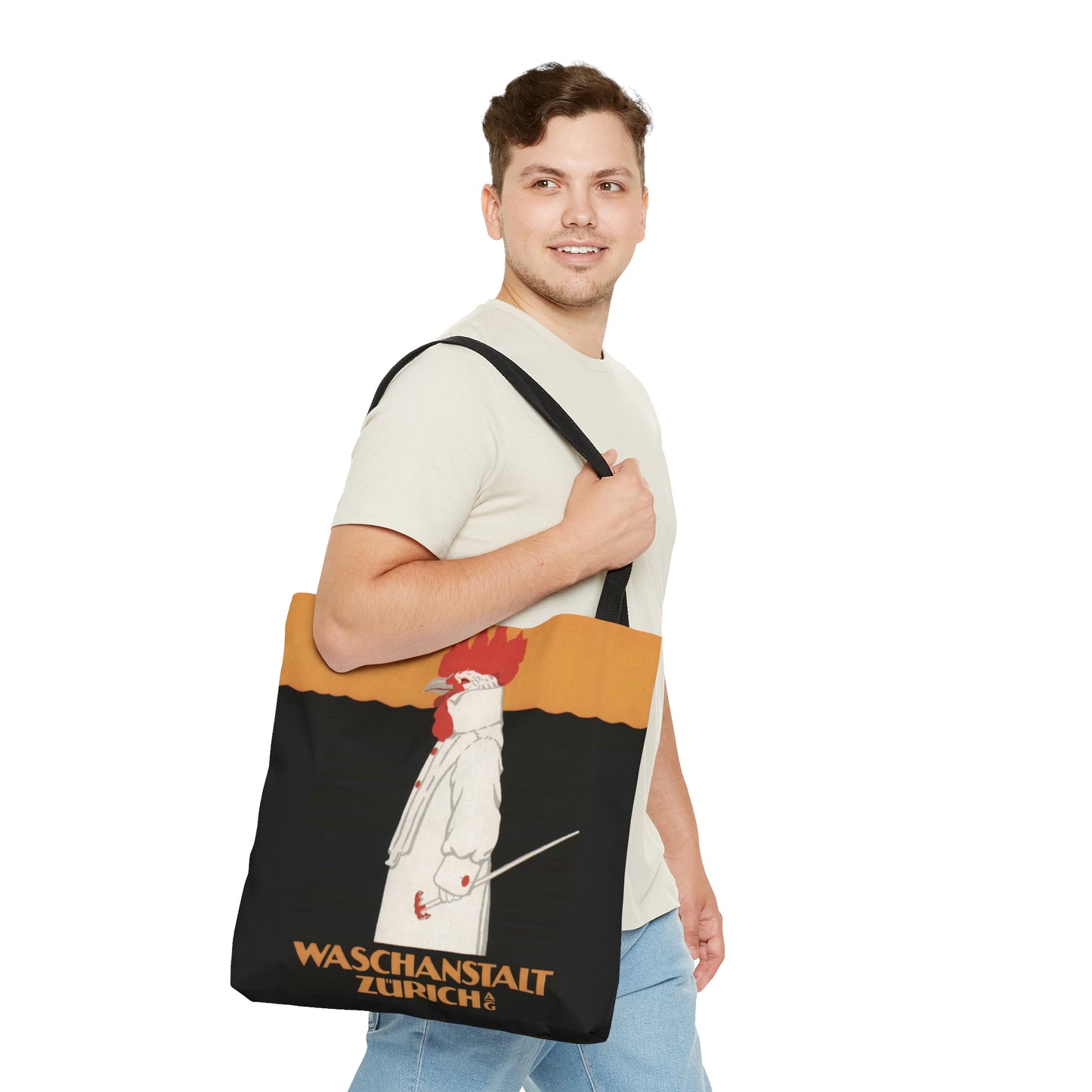 Rooster Vintage Poster Canvas Tote Bag