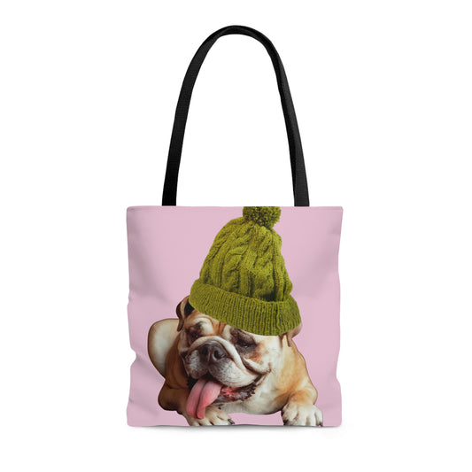 Beanie Bulldog Tote Bag