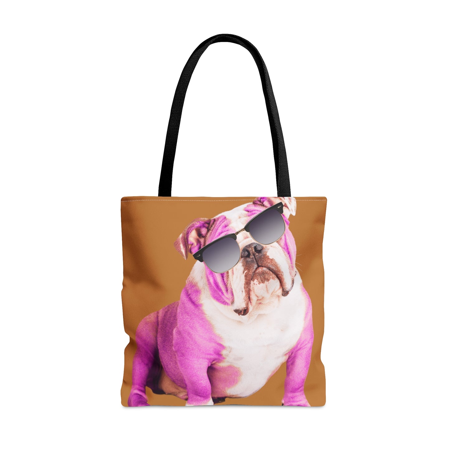 Pink Bulldog with Sunnies Canvas Tote Bag