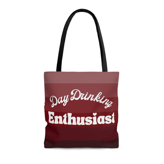 Garnett Maroon Day Drinking Enthusiast Canvas Tote Bag