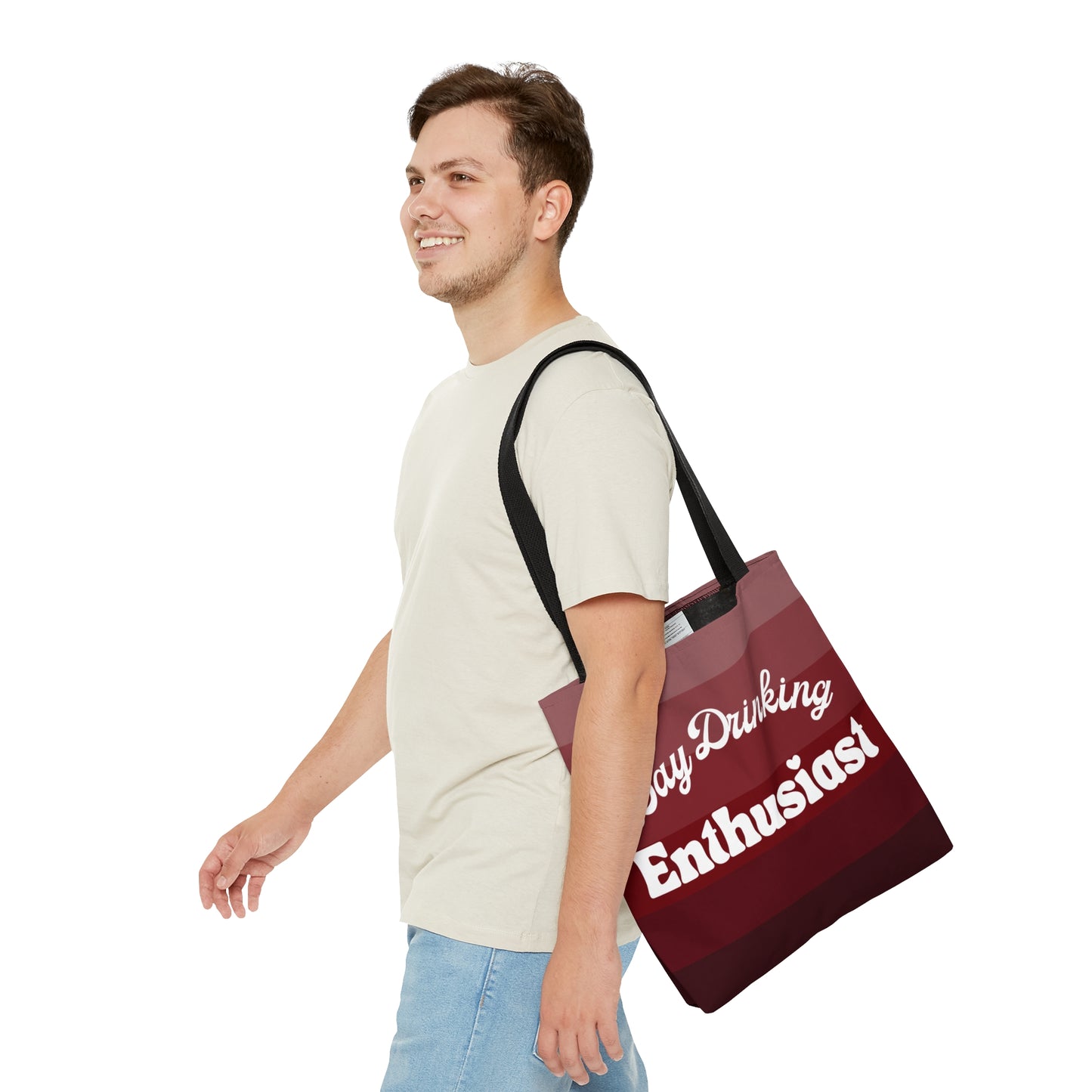 Garnett Maroon Day Drinking Enthusiast Canvas Tote Bag