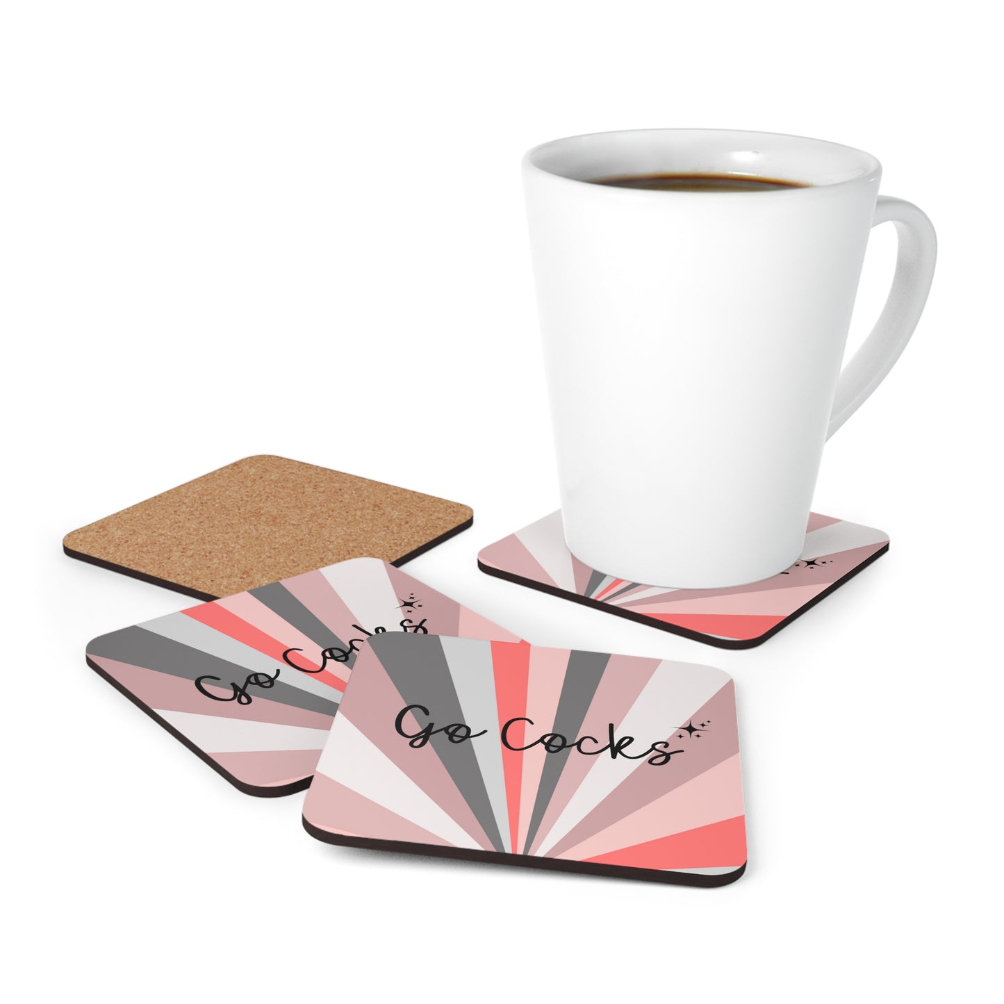 Go Cocks Gamecock Starburst Coaster Set
