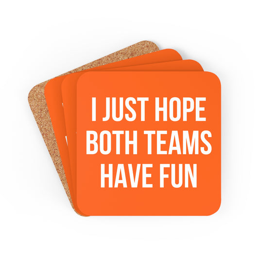 Orange Both Teams Coaster Set