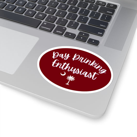 Garnet Maroon Day Drinking Enthusiast Sticker