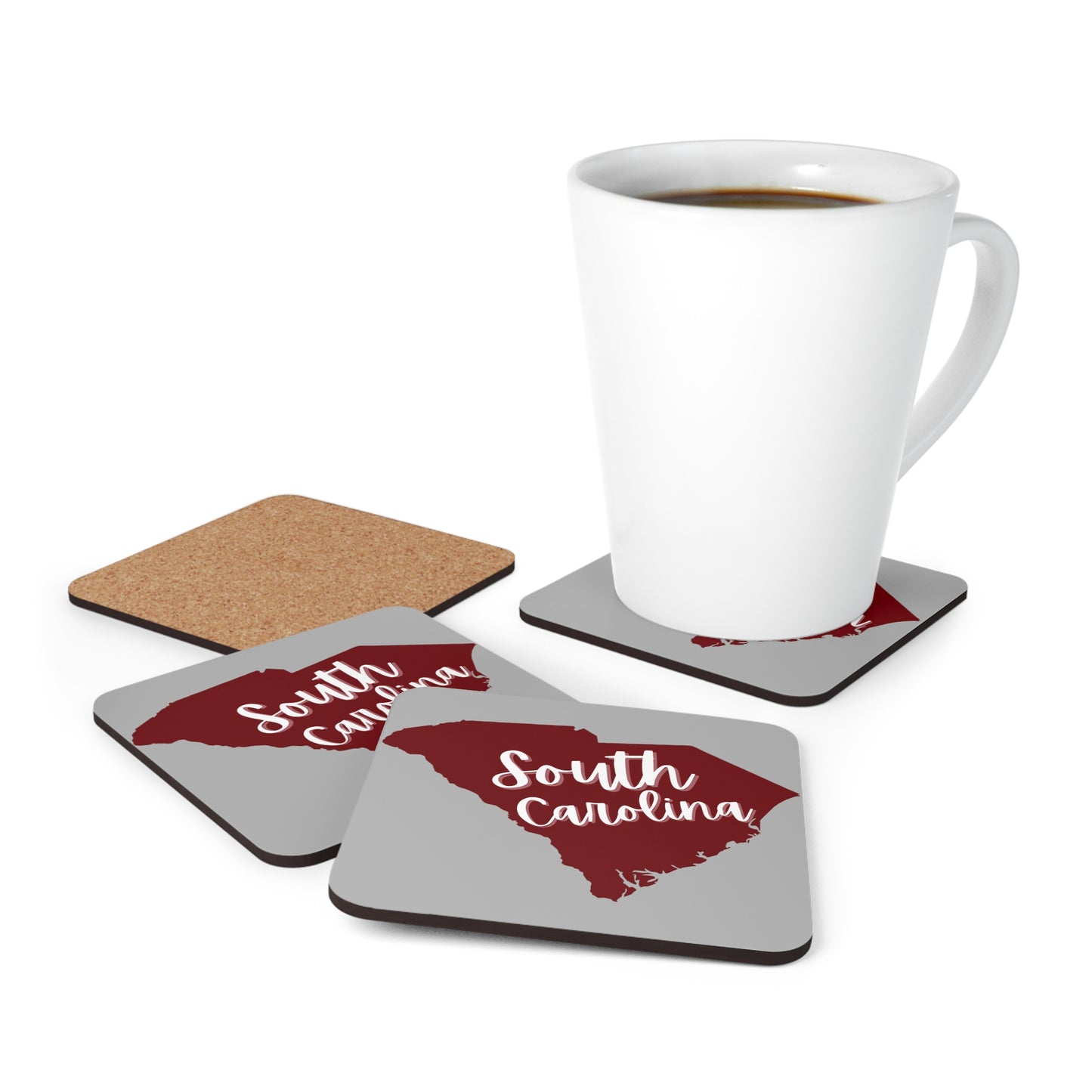 Garnet & Gray South Carolina Coaster Set