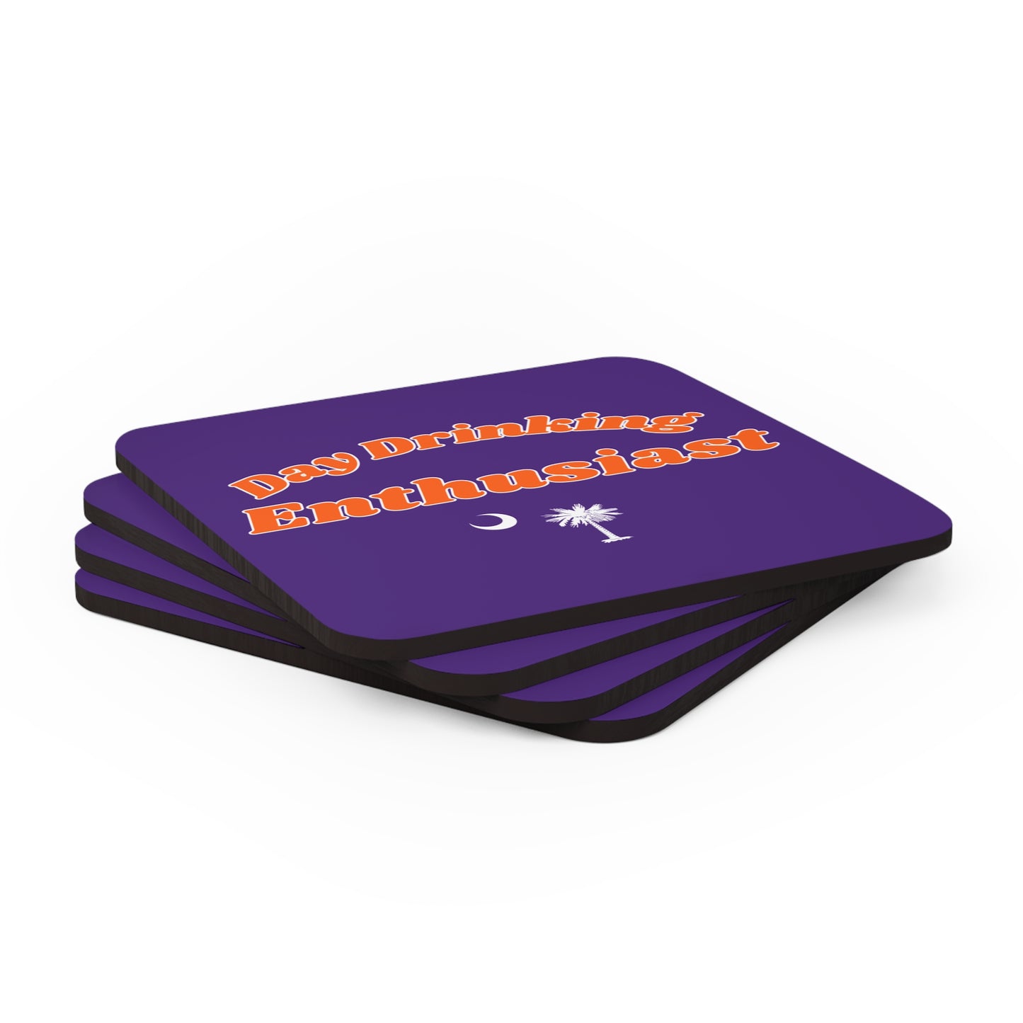 Purple & Orange Day Drinking Enthusiast Coaster Set