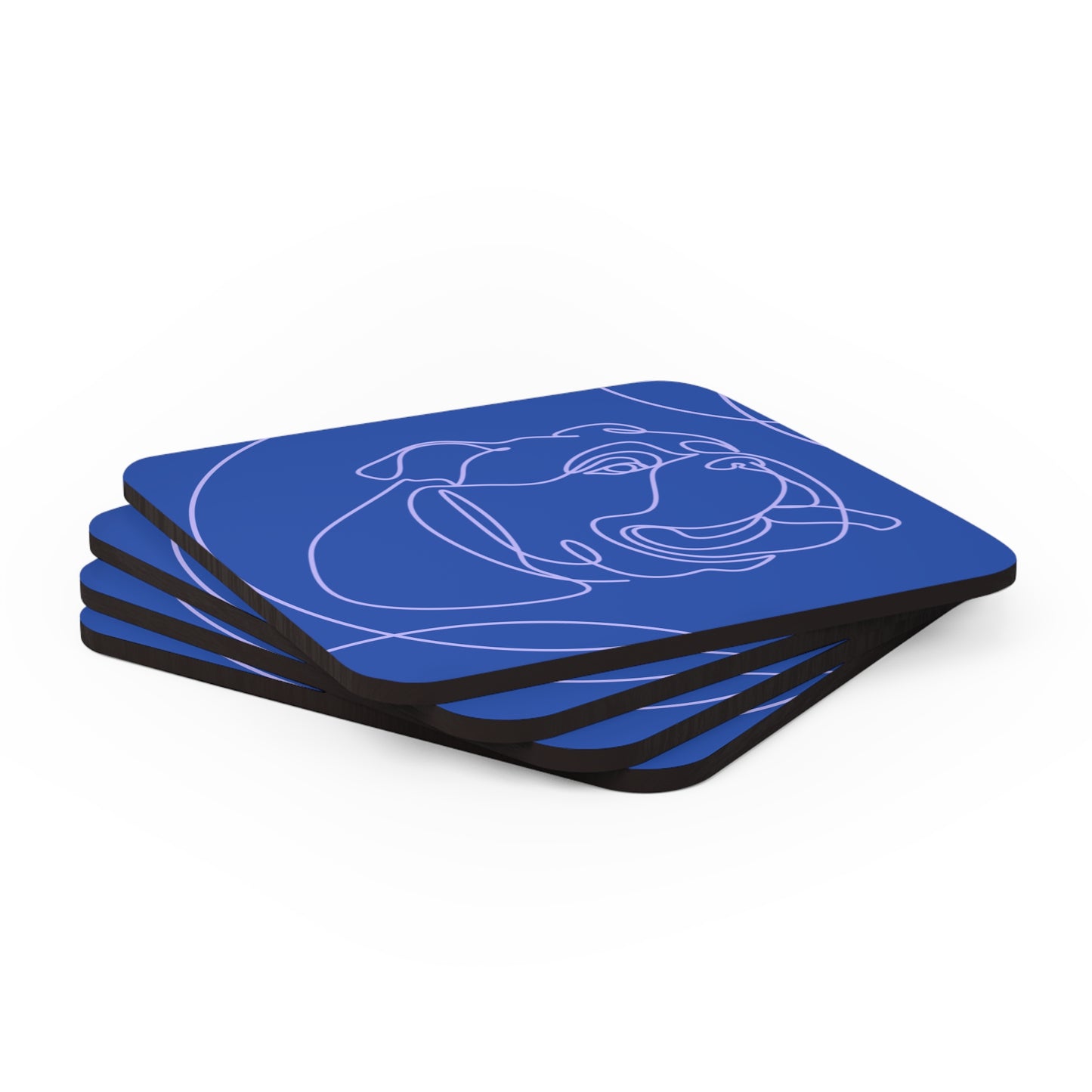 Color Pop Bulldog Aesthetic Coaster Set