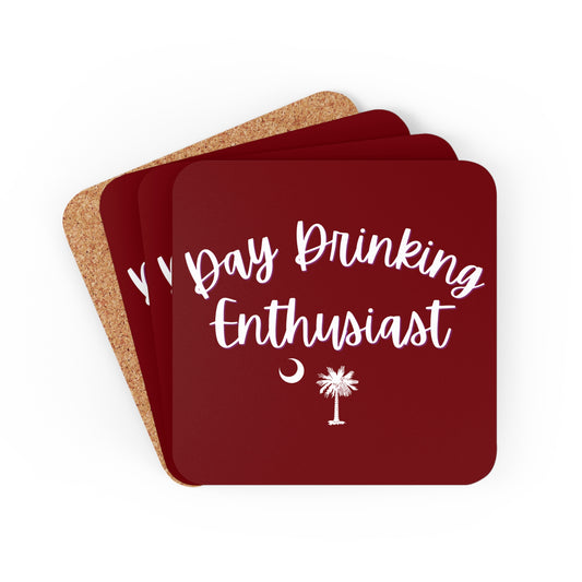 Garnet & White Day Drinking Enthusiast Coaster Set
