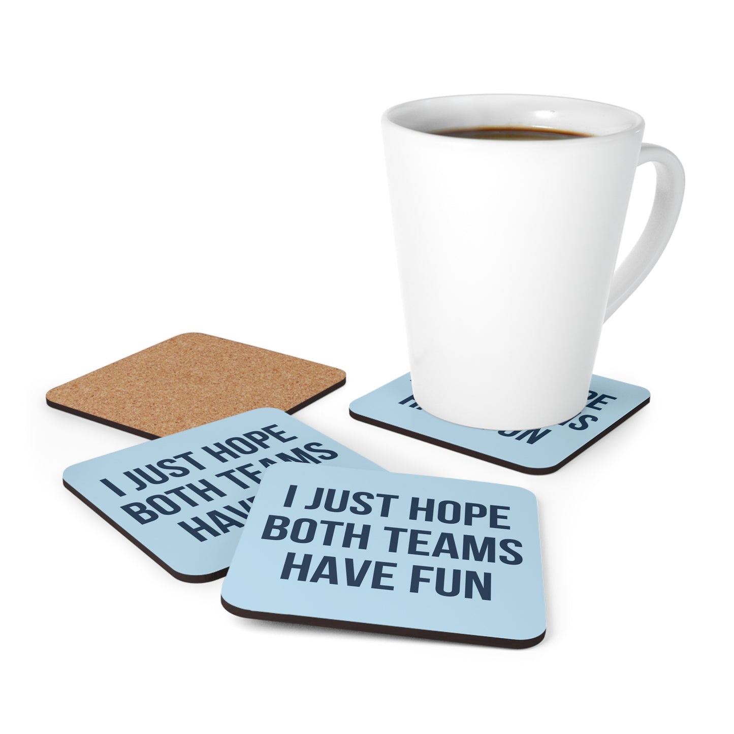 Blue Both Teams Coaster Set