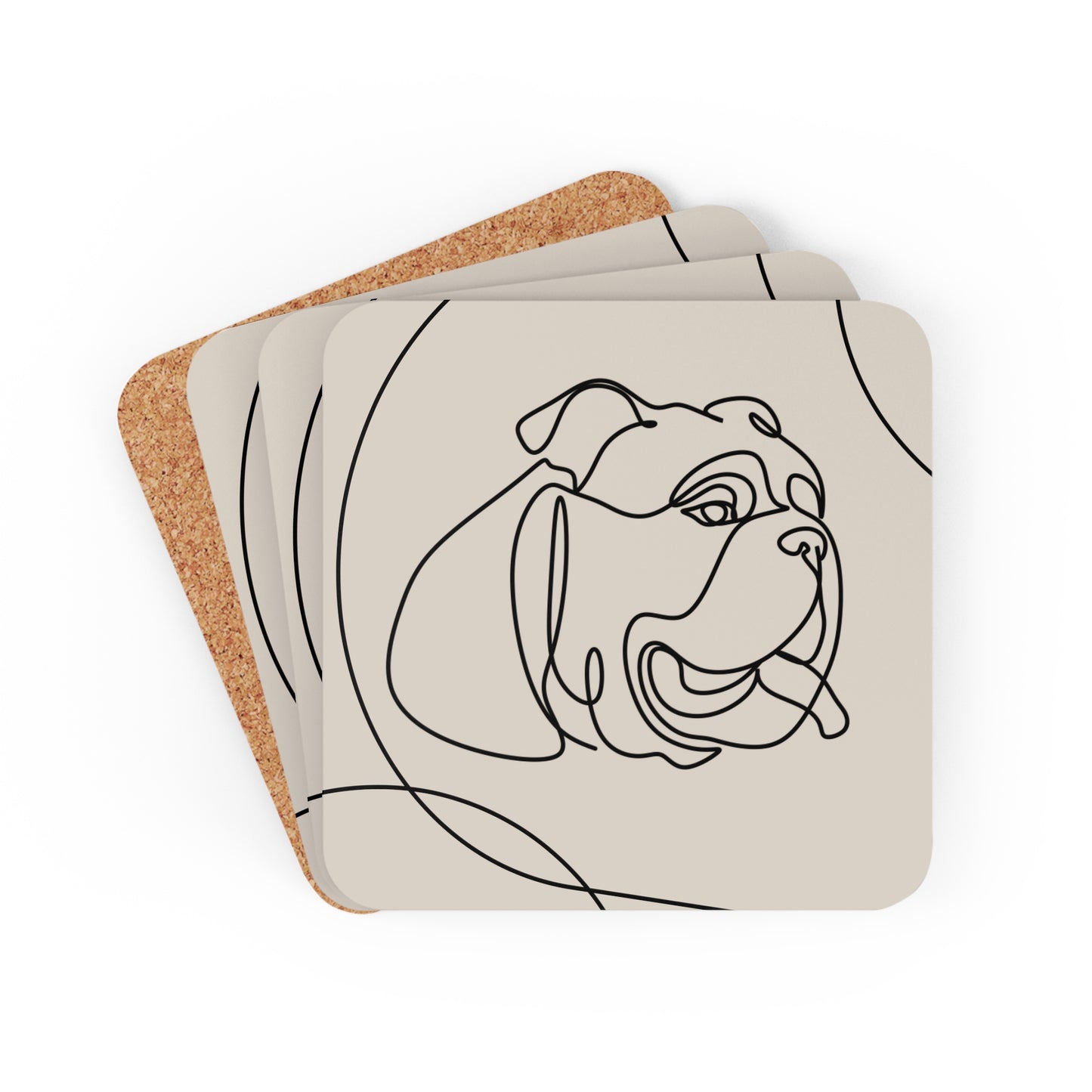 Bulldog Aesthetic Coaster Set