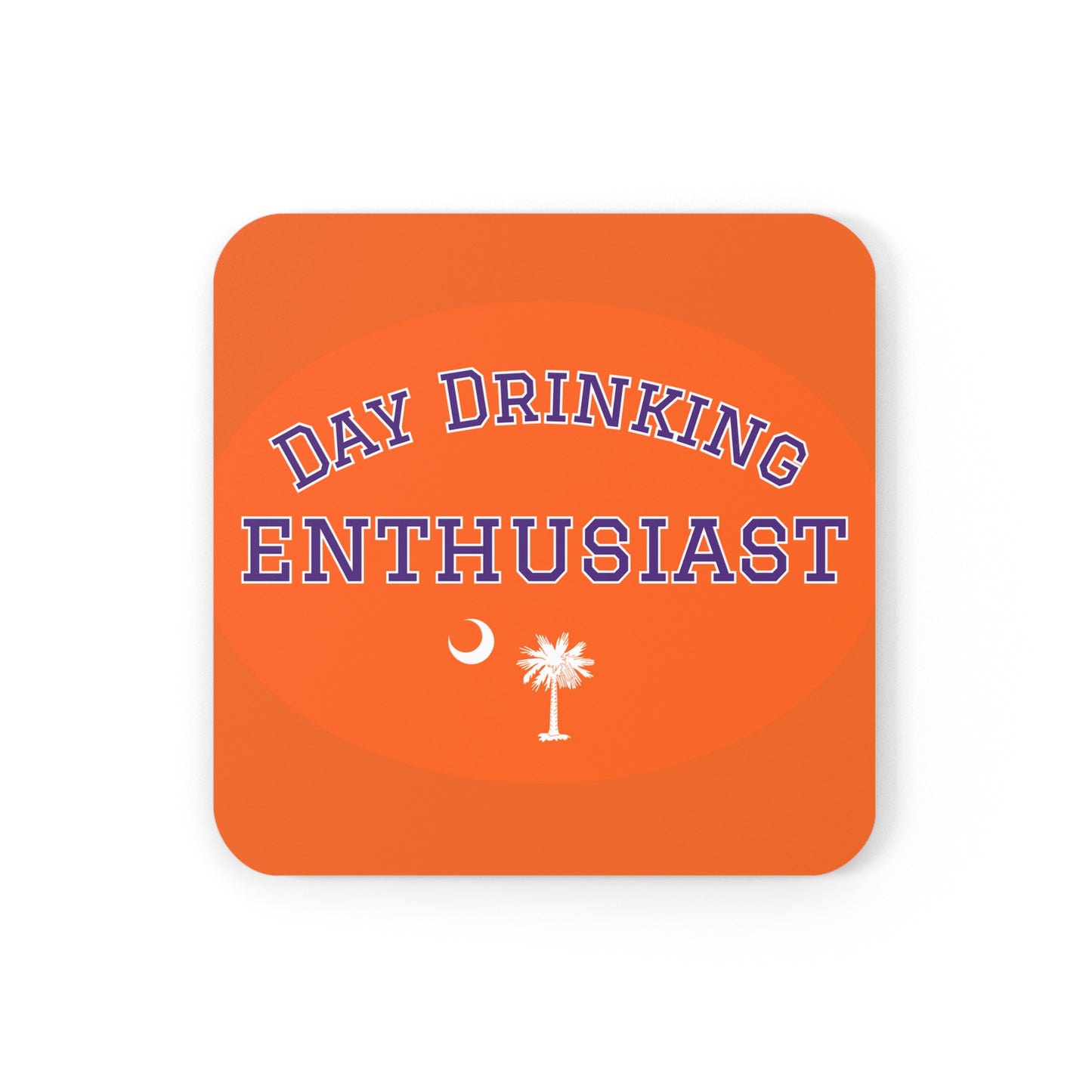 Orange & Purple Day Drinking Enthusiast Coaster Set