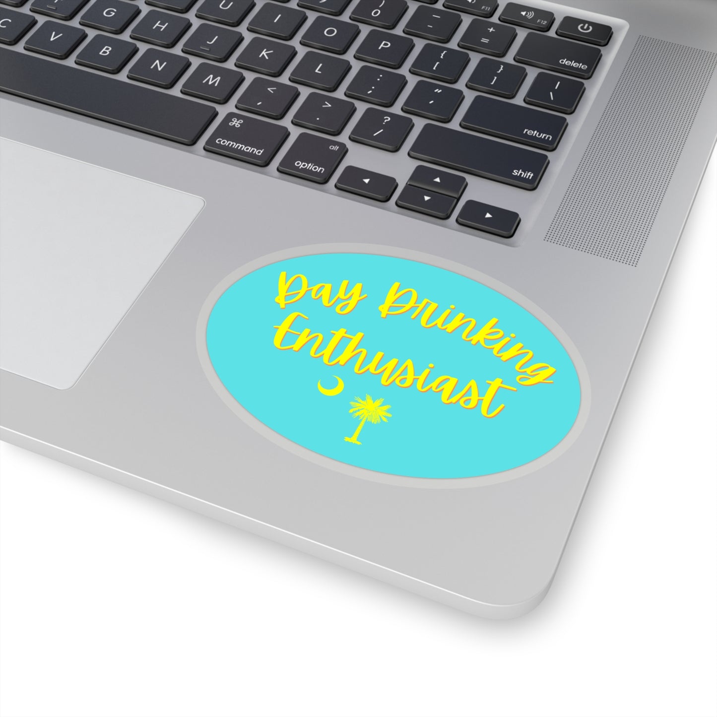 Turquoise & Yellow Day Drinking Enthusiast Sticker