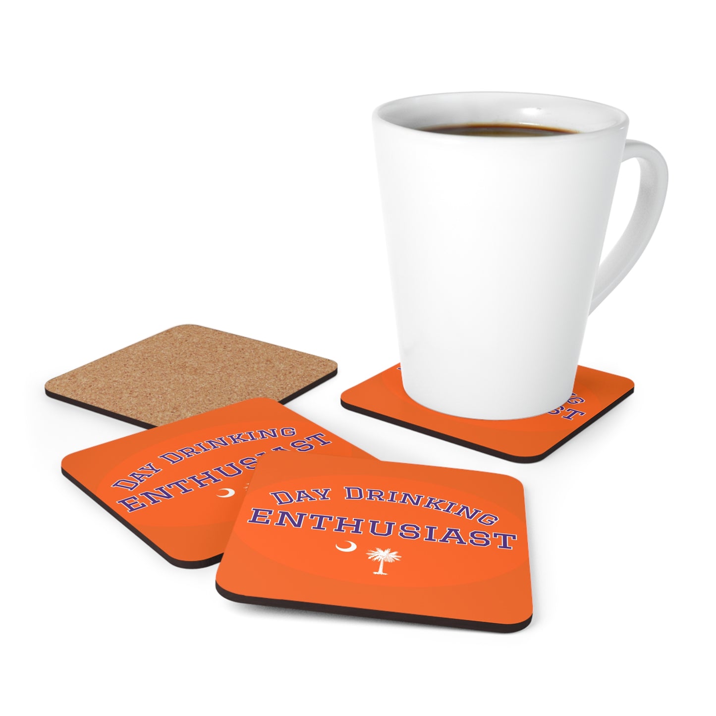 Orange & Purple Day Drinking Enthusiast Coaster Set