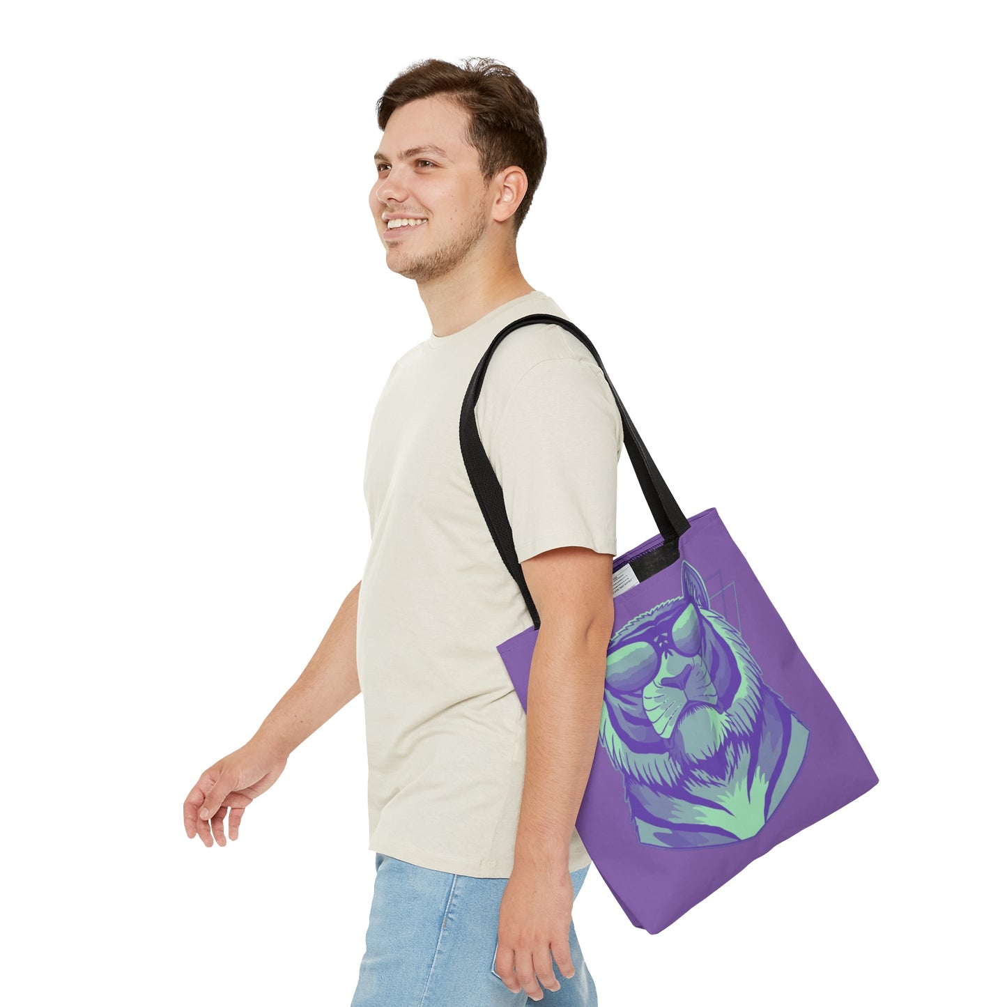 Lavender Mint Tiger Sunnies Canvas Tote Bag