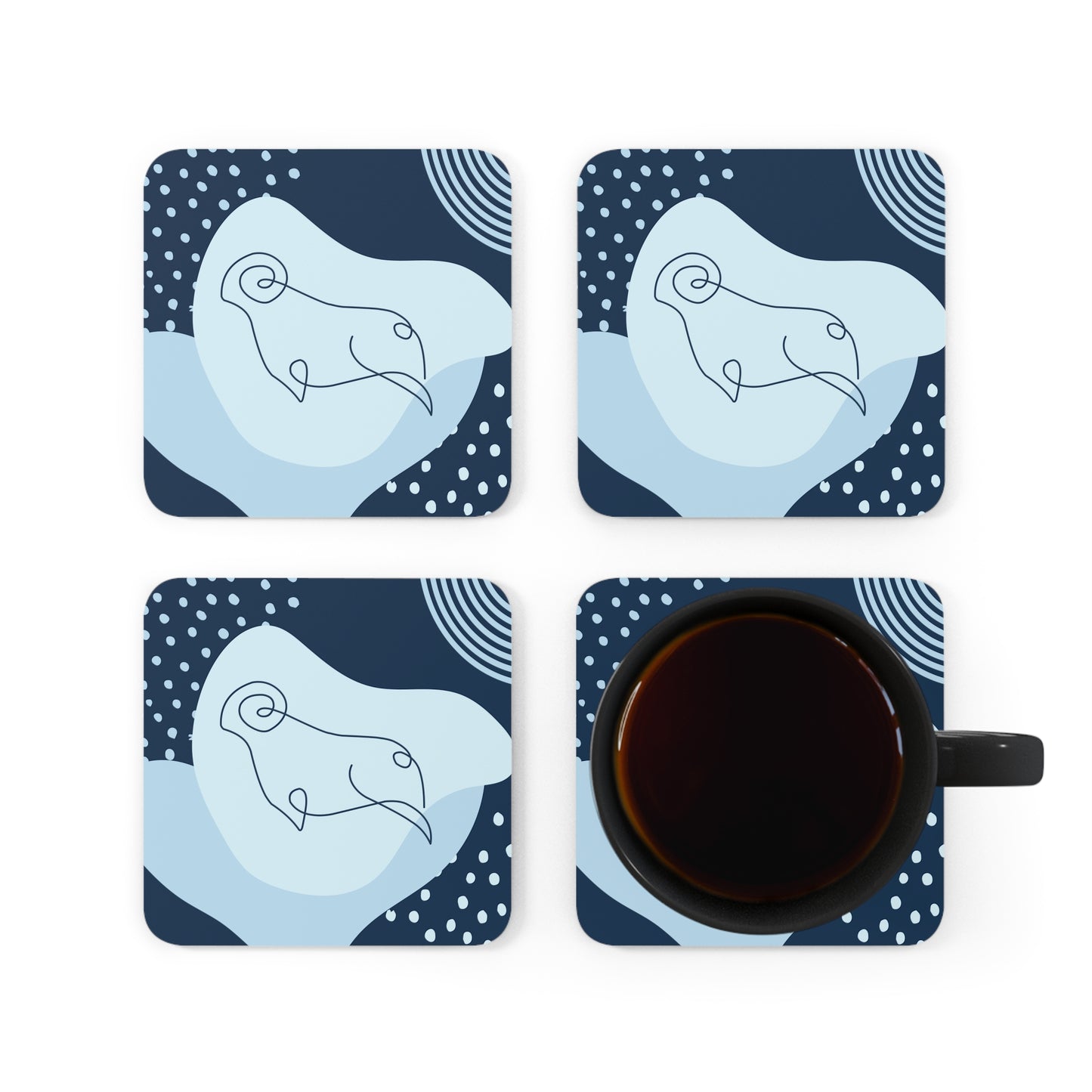 Ram Aesthetic Coaster Set