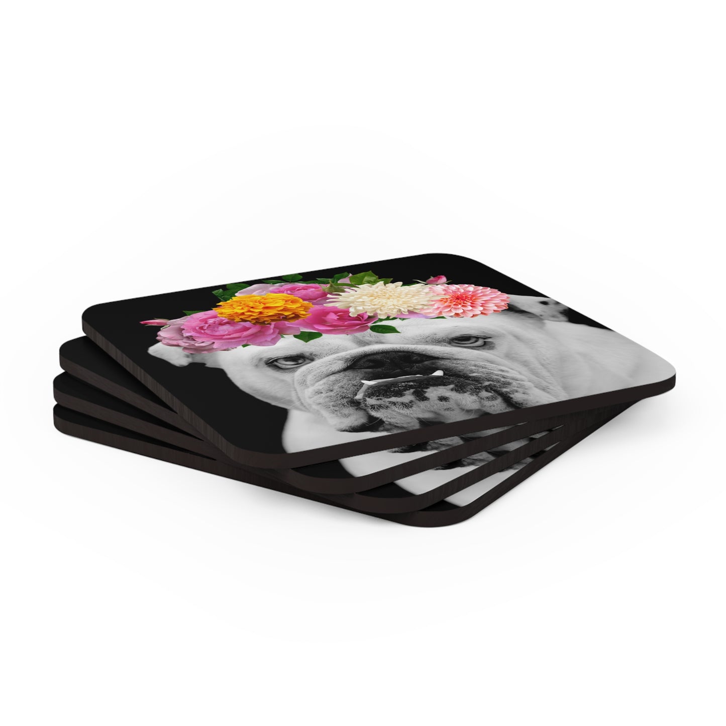 Very Pretty Bulldog Coaster Set