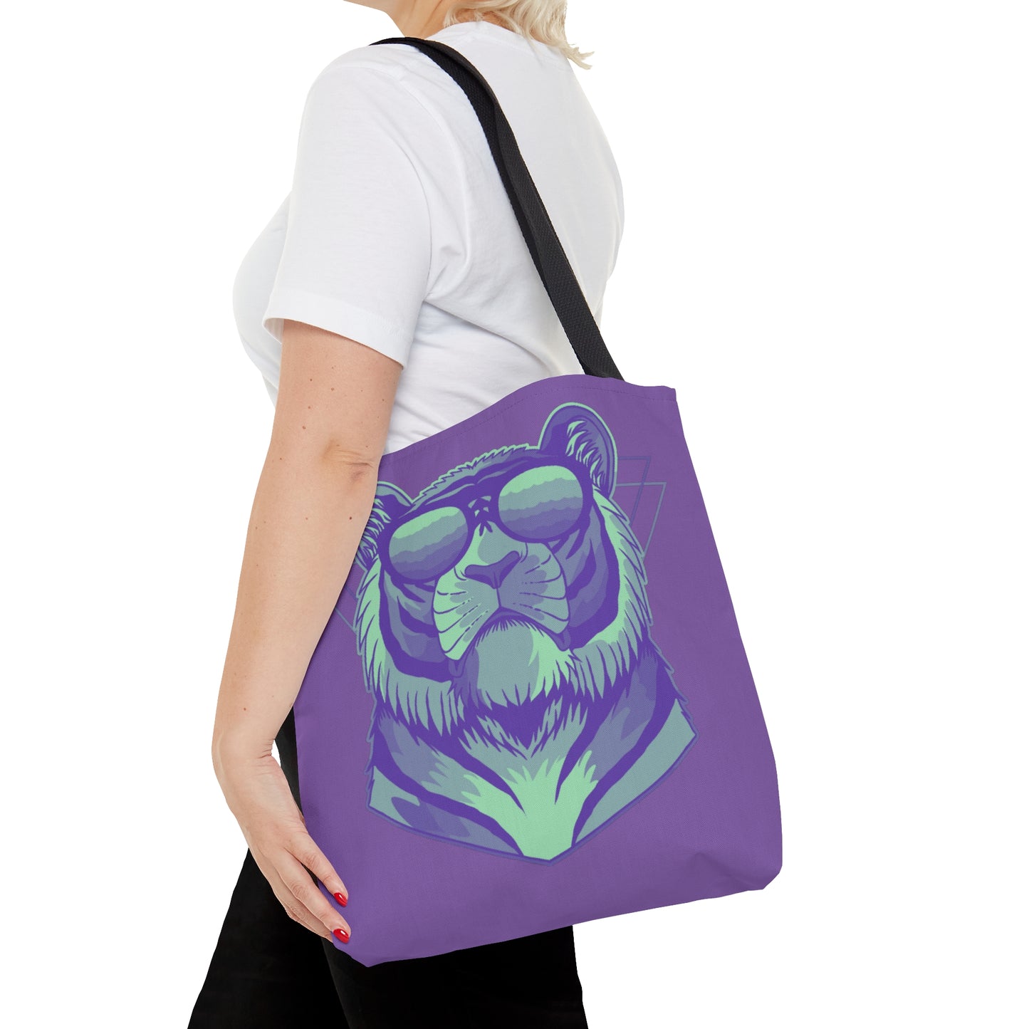 Lavender Mint Tiger Sunnies Canvas Tote Bag