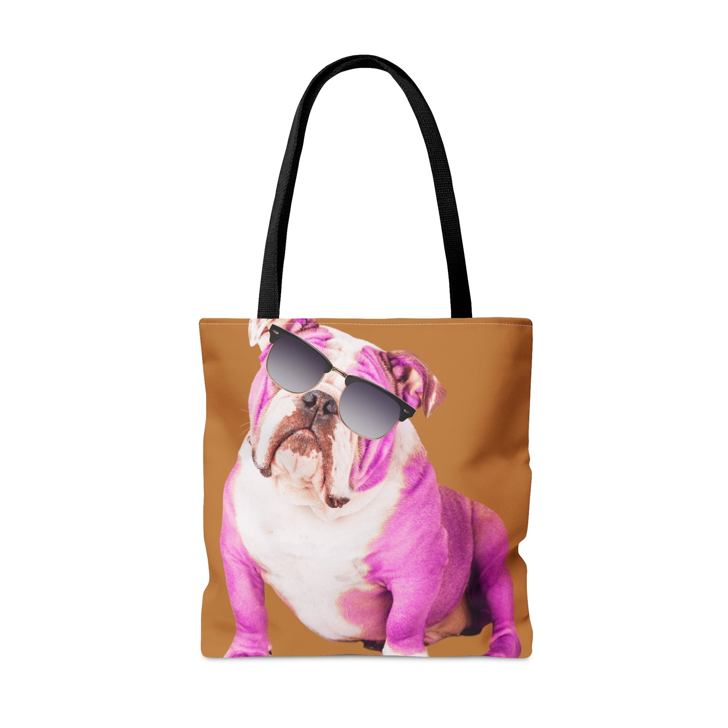 Pink Bulldog with Sunnies Canvas Tote Bag