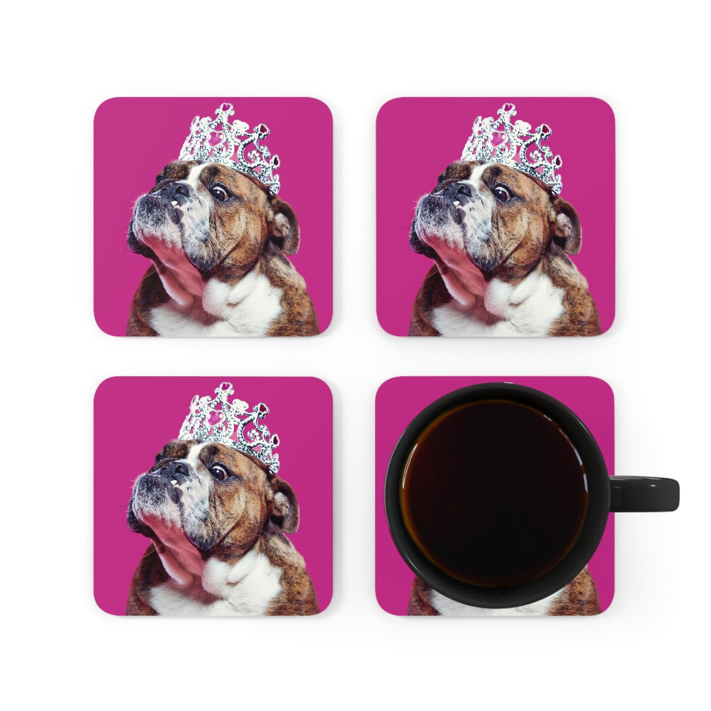 Princess Bulldog Coaster Set