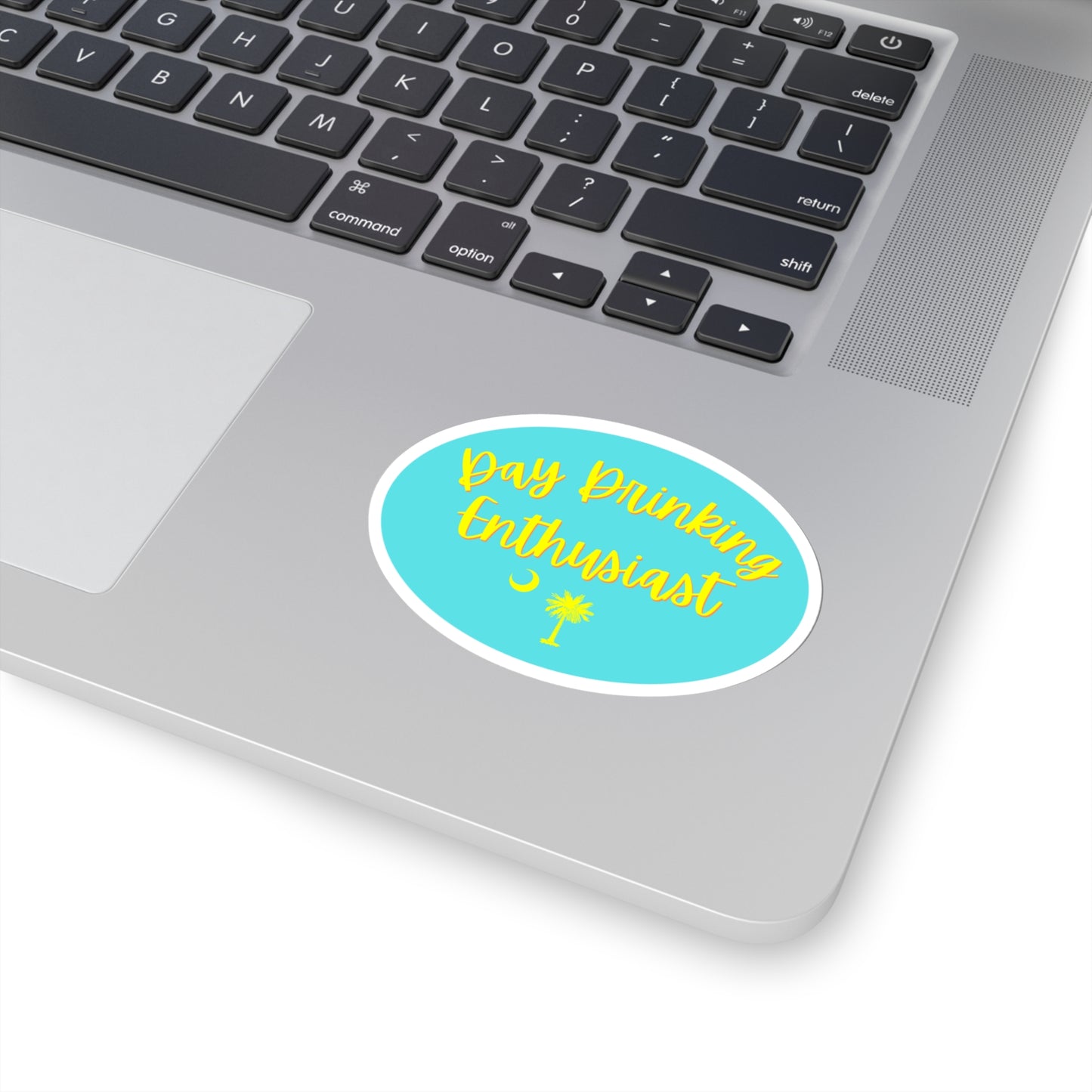 Turquoise & Yellow Day Drinking Enthusiast Sticker