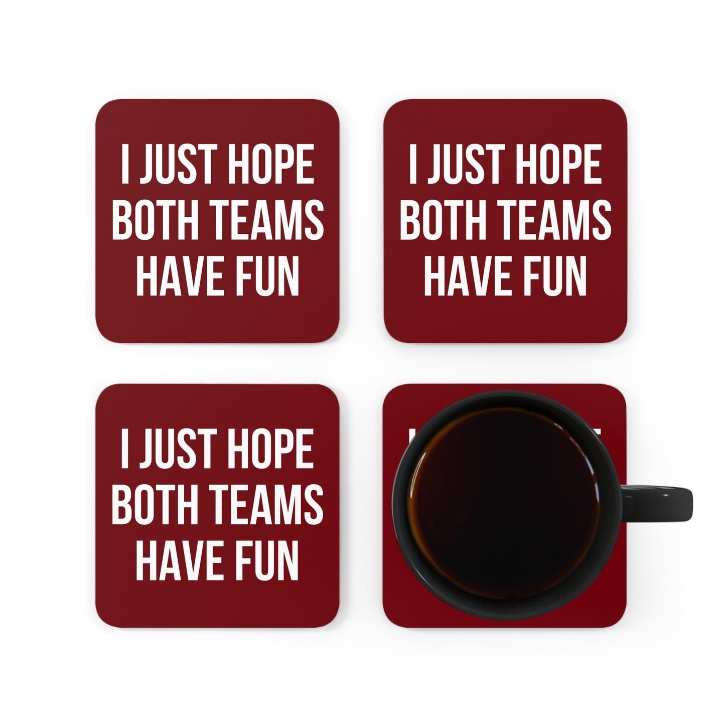 Garnet Both Teams Coaster Set