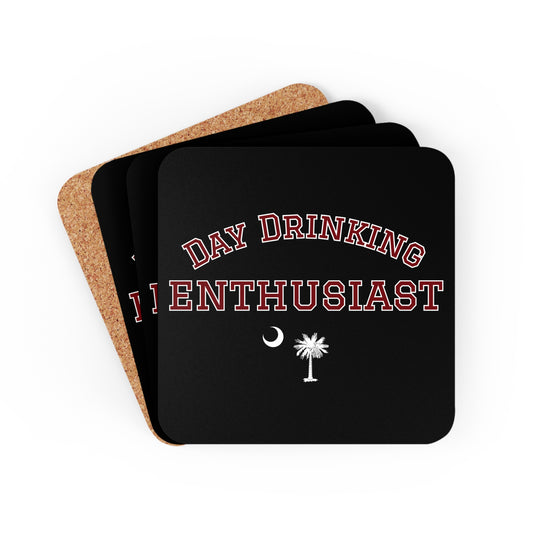 Black & Garnet Day Drinking Enthusiast Coaster Set