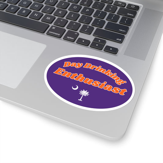 Purple & Orange Day Drinking Enthusiast Sticker