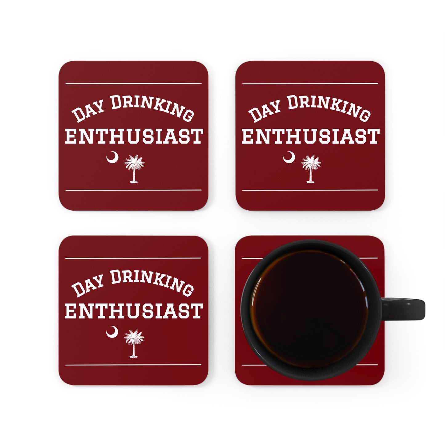 Garnet Day Drinking Enthusiast Coaster Set