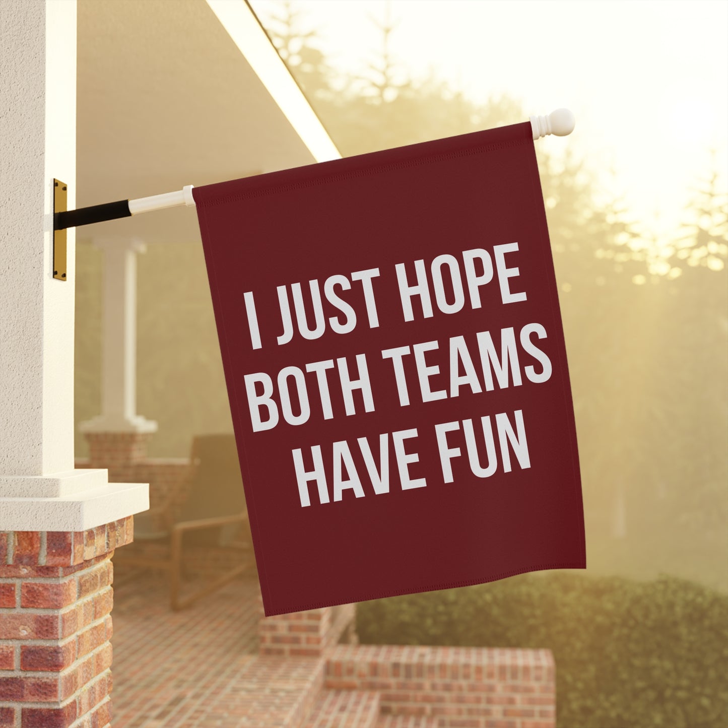 Garnet Both Teams Garden & House Banner