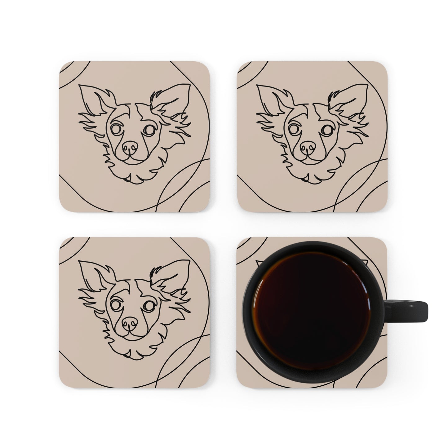 Chihuahua Aesthetic Coaster Set