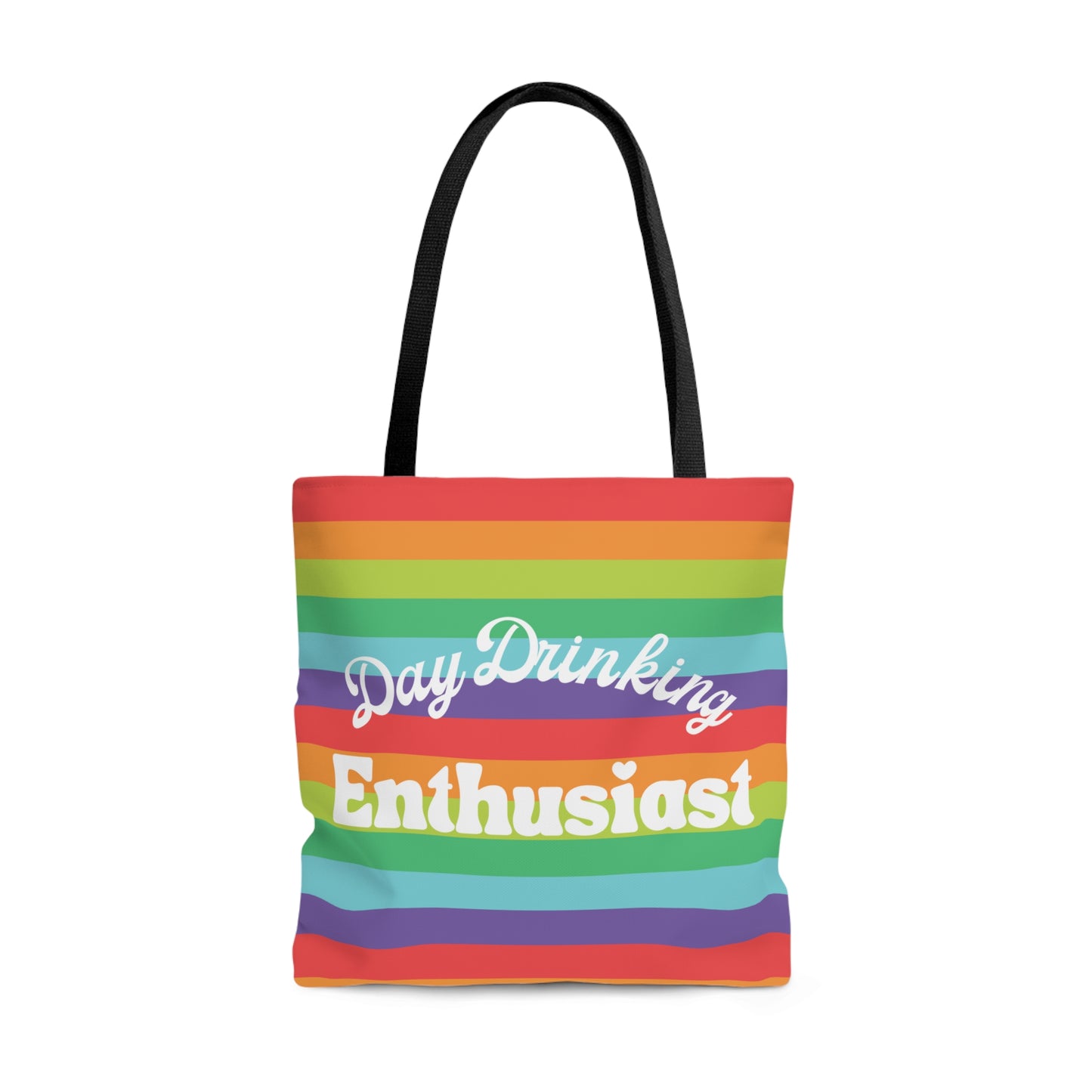 Day Drinking Enthusiast Tropical Rainbow Tote Bag