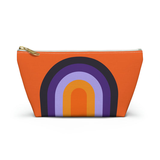 Purple & Orange Rainbow Pouch with T-bottom - BowsAndArtsDesigns