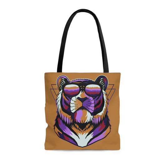 Tundra Tiger Sunnies Canvas Tote Bag - BowsAndArtsDesigns