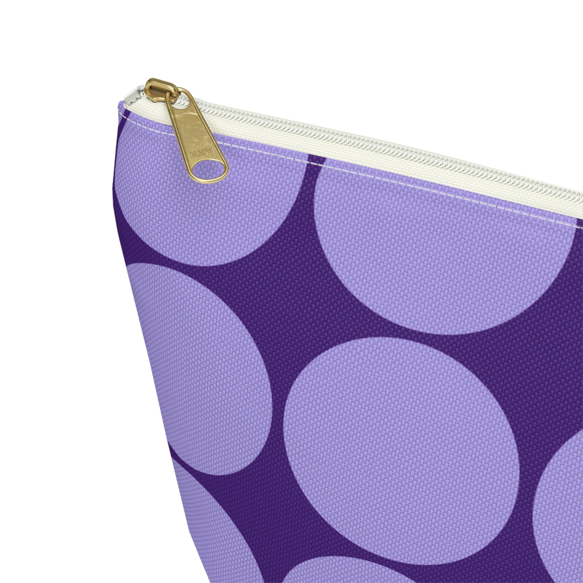 Purple Circle Print Pouch with T-bottom - BowsAndArtsDesigns