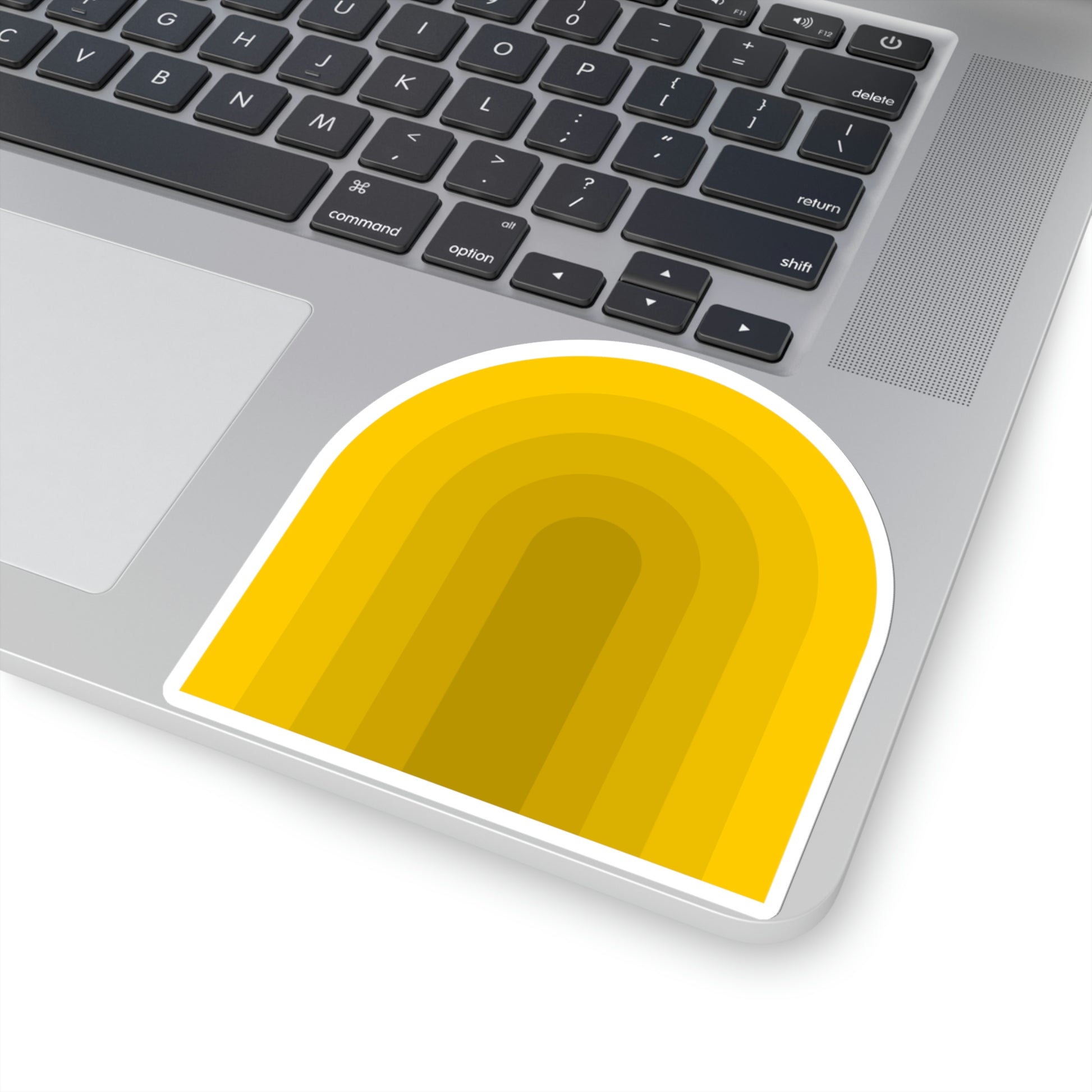 Yellow & Gold Gradient Rainbow Vinyl Kiss-Cut Sticker - BowsAndArtsDesigns