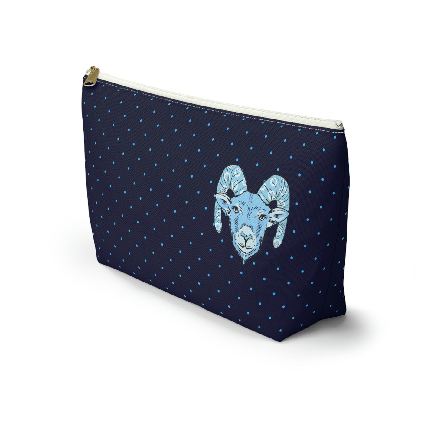 Blue Ram Accessory Pouch with T-bottom - BowsAndArtsDesigns