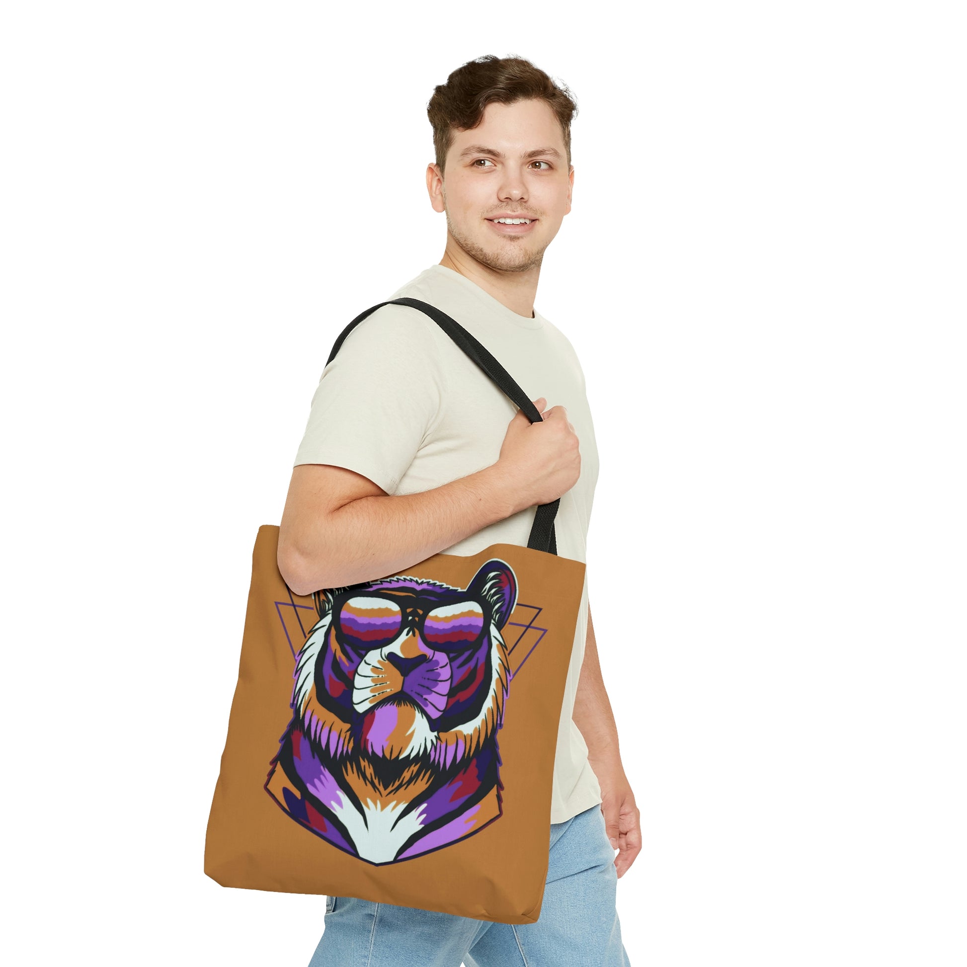 Tundra Tiger Sunnies Canvas Tote Bag - BowsAndArtsDesigns