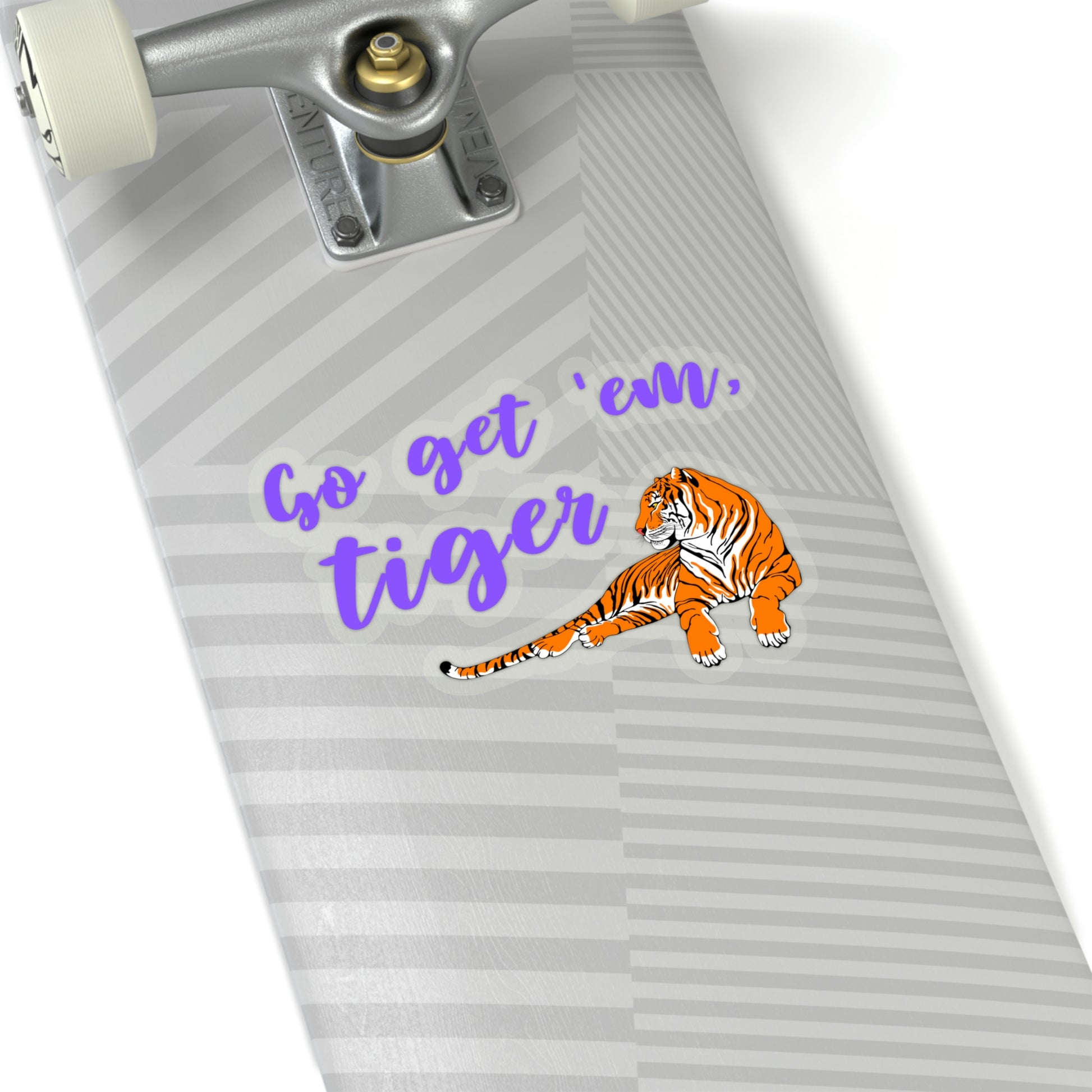 Go get 'em tiger Vinyl Kiss-Cut Sticker - BowsAndArtsDesigns
