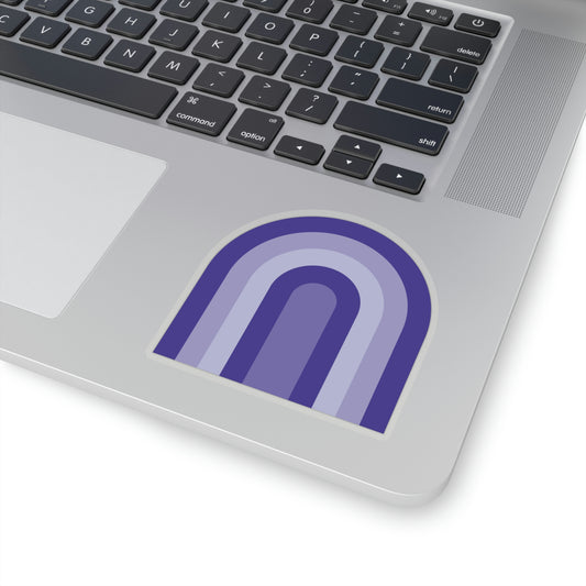 Purple Rainbow Vinyl Kiss-Cut Sticker - BowsAndArtsDesigns