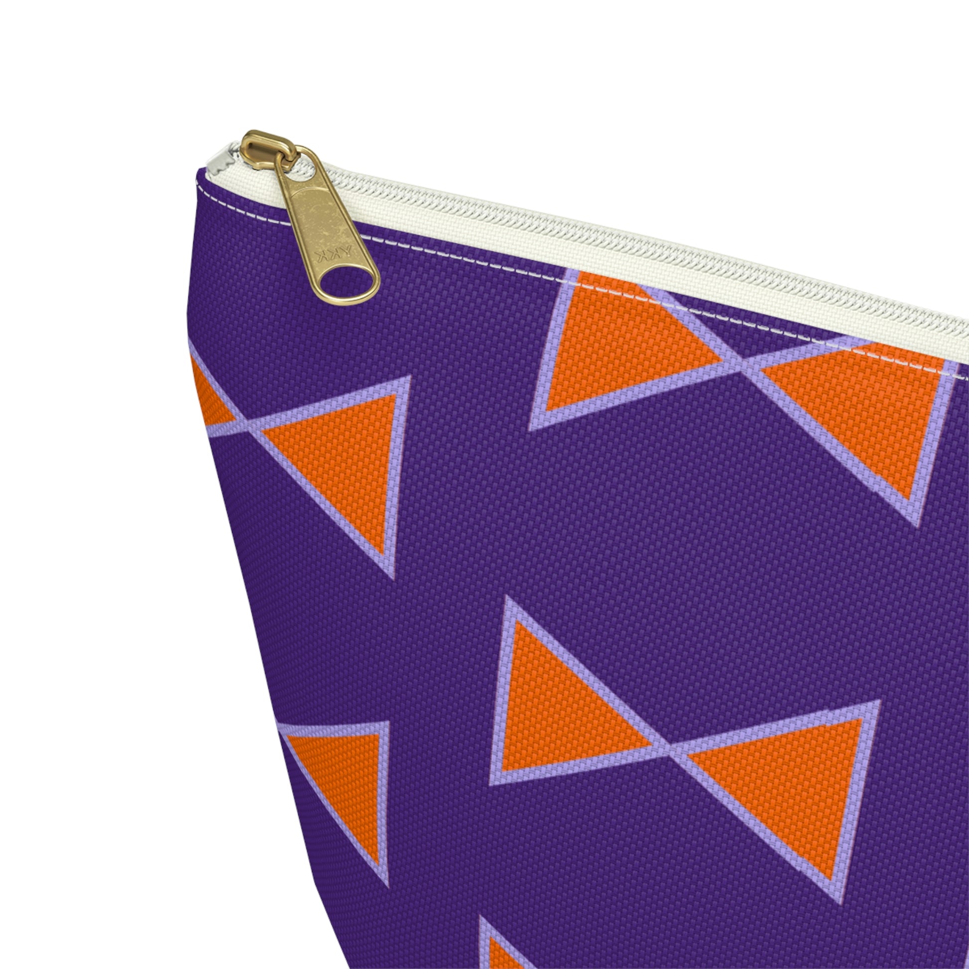 Purple & Orange Bows Pouch with T-bottom - BowsAndArtsDesigns
