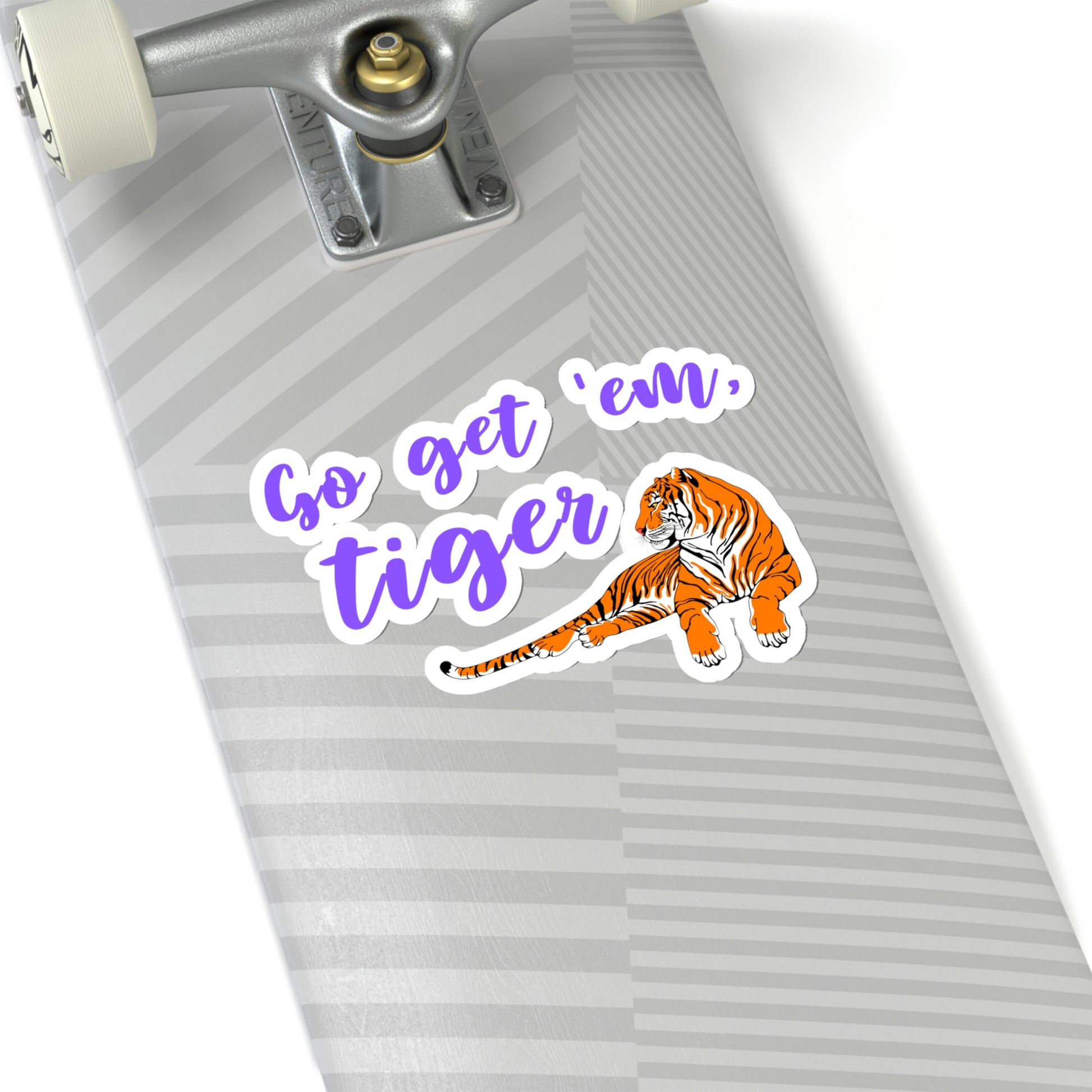 Go get 'em tiger Vinyl Kiss-Cut Sticker - BowsAndArtsDesigns