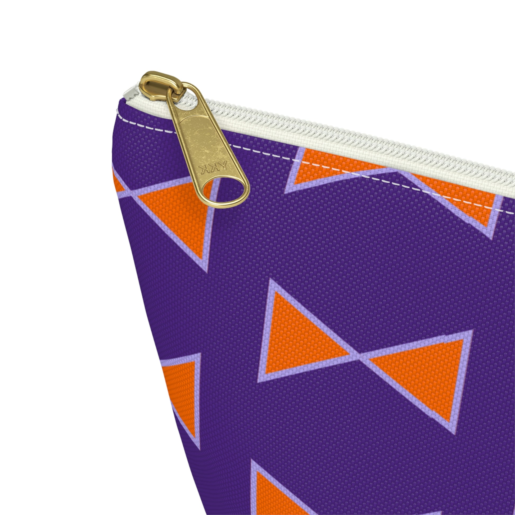 Purple & Orange Bows Pouch with T-bottom - BowsAndArtsDesigns
