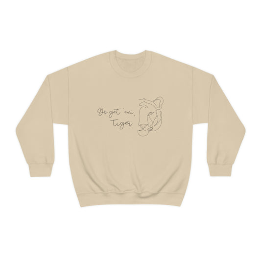 Go get 'em, tiger Aesthetic Crewneck Sweatshirt
