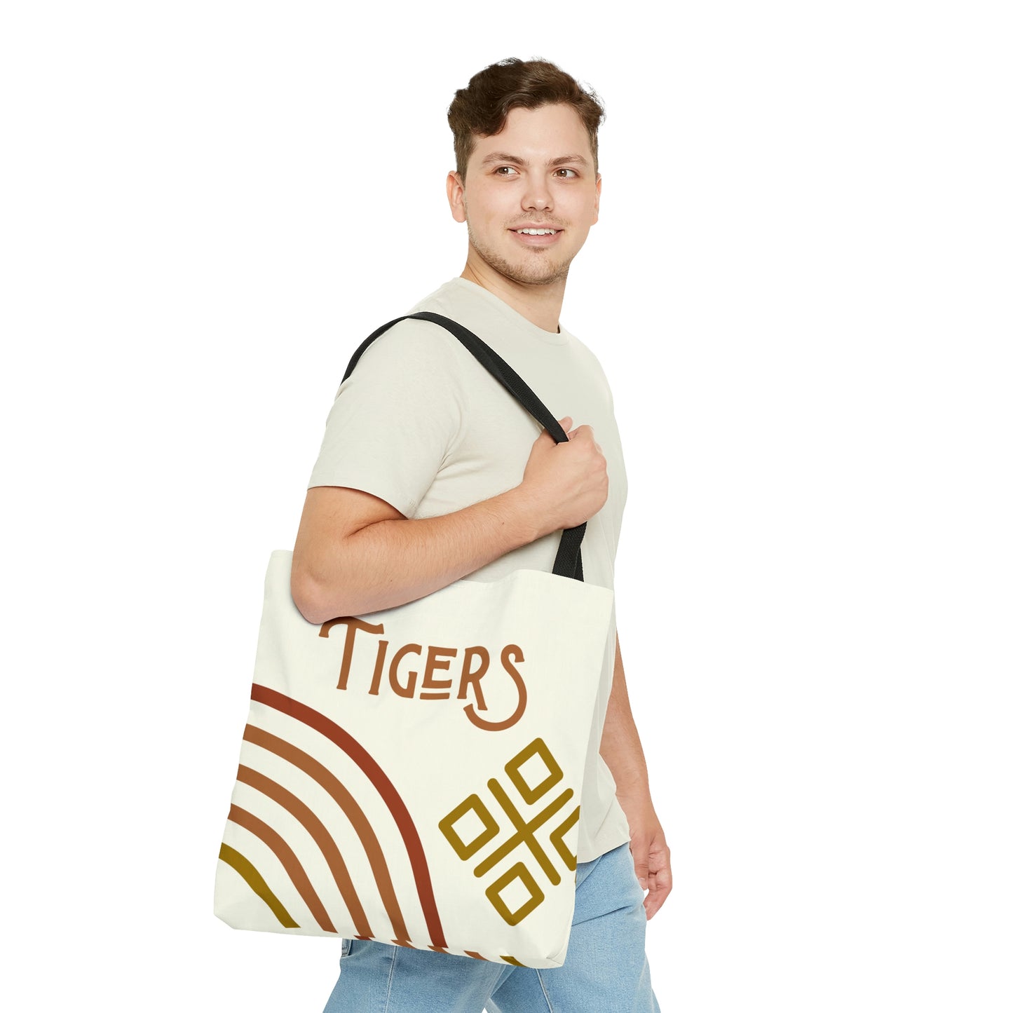Tigers Mod Rainbow Canvas Tote Bag