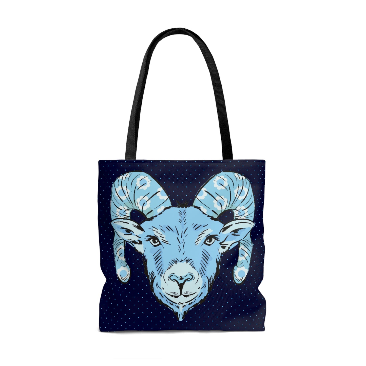 Blue Ram Canvas Tote Bag - BowsAndArtsDesigns