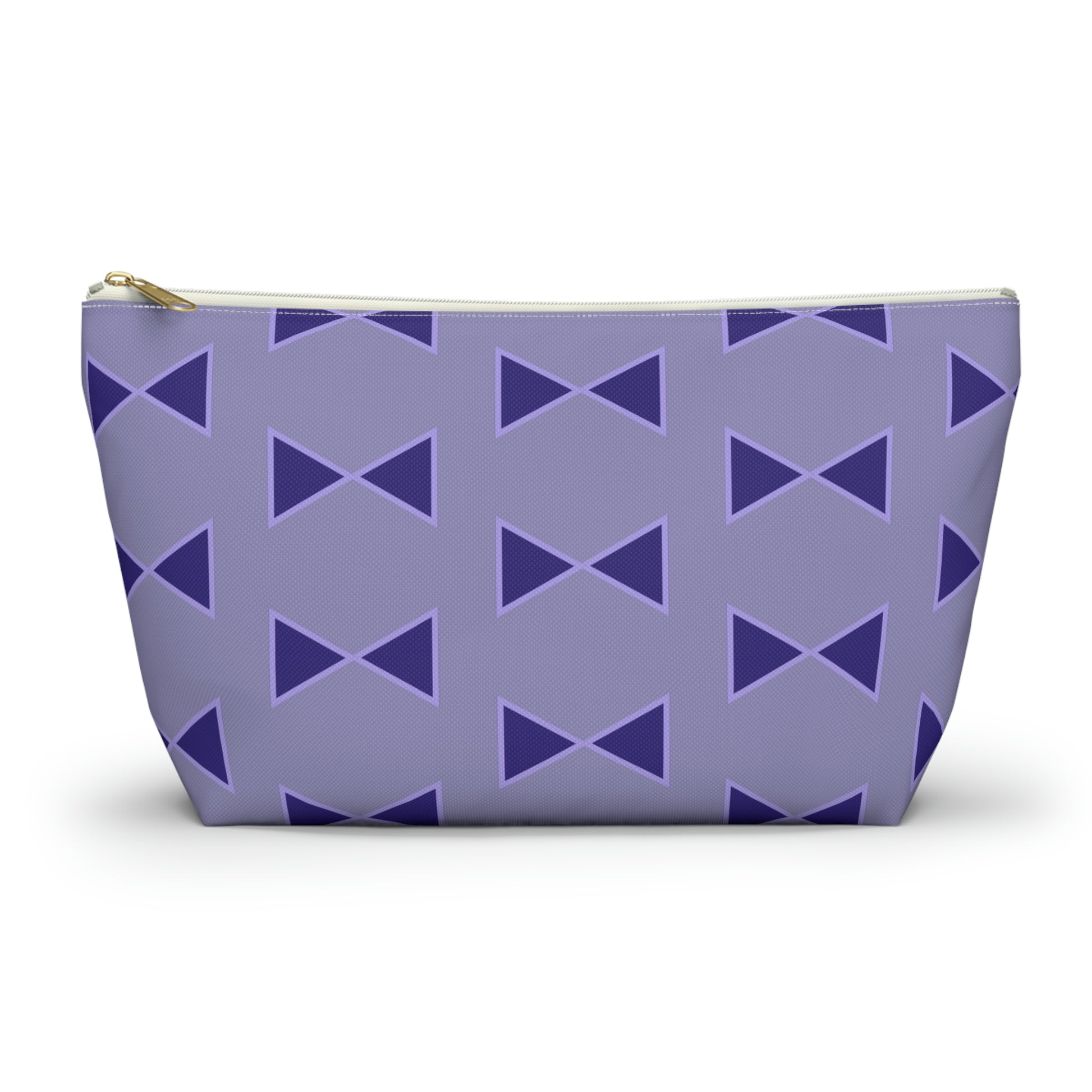 Purple Bows Accessory Pouch with T-bottom - BowsAndArtsDesigns