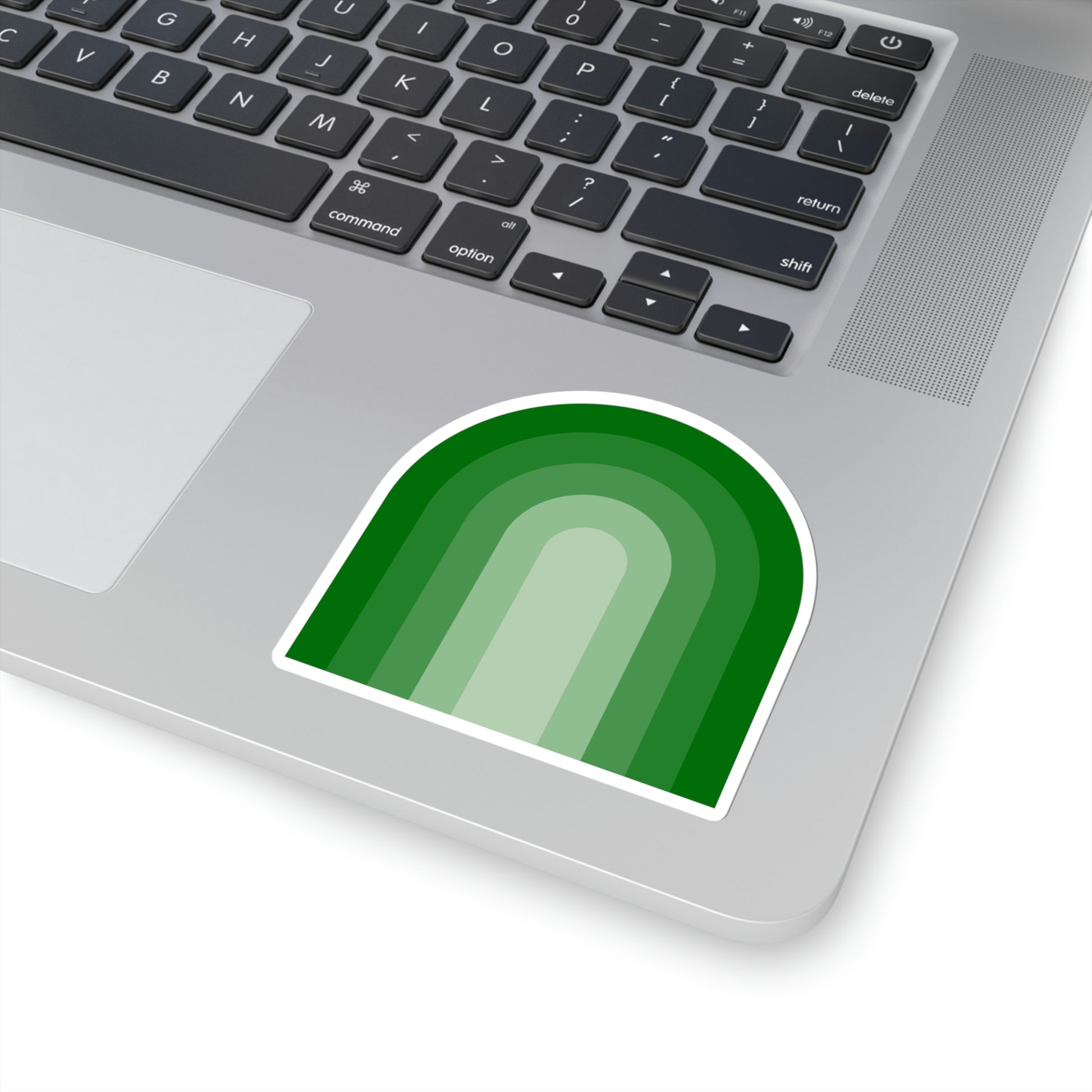 Green Gradient Rainbow Vinyl Kiss-Cut Sticker - BowsAndArtsDesigns